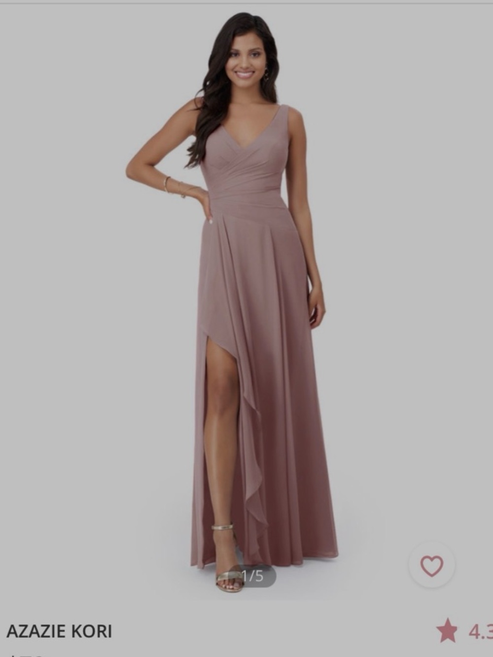 Azazie Kori Vintage Mauve Party Dress